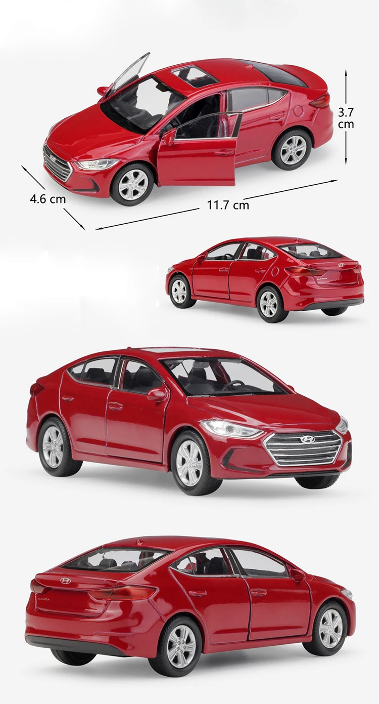 WELLY 1:36 масштабная модель автомобиля HYUNDAI Elanrt литая модель игрушечного автомобиля оттягивающаяся назад Игрушечная машина из сплава металлическая игрушка автомобиль для детей Коллекция подарков