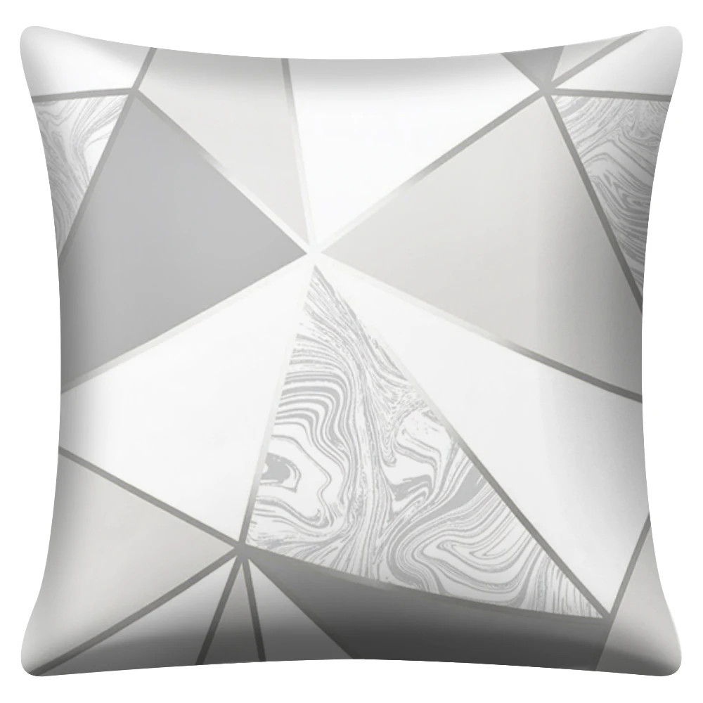 SNEWVIE серебристо-серый чехол для подушки в полоску с принтом наволочка из