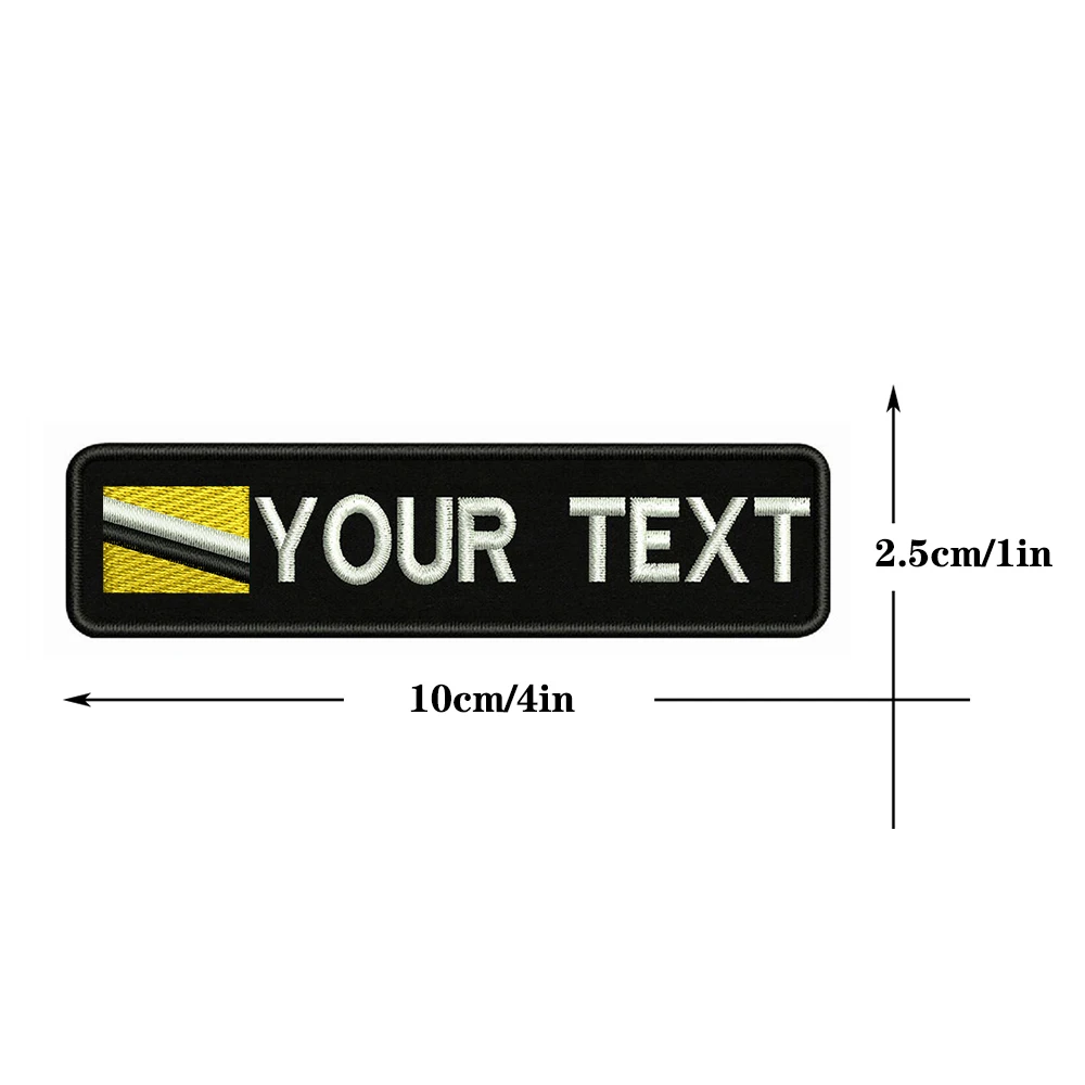 Брунейский флаг 10x2 5 см вышивка с именем под заказ значок в строчку наклеиваемый