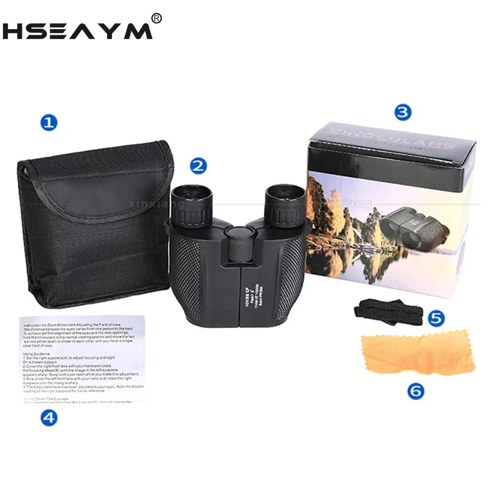 

Hunting Portable Binoculars Telescope 10X25 Waterproof Paul BAK4 Prism Star Looking Glassess Telescopio Children Toys