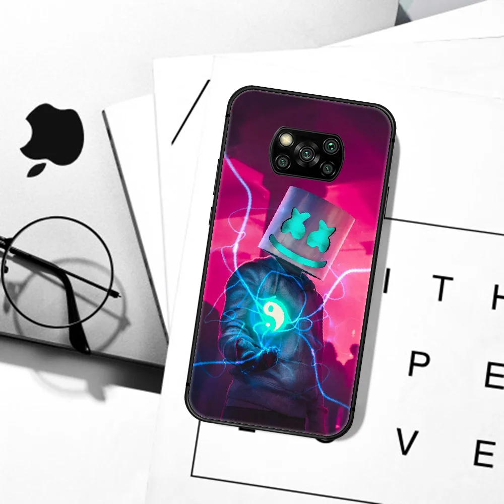 

DJ Marshmello Phone Case For Xiaomi Mi Note 10 A3 9 MAX 3 A2 8 9 Lite Pro Ultra black Hoesjes Luxury Back Tpu Waterproof Trend