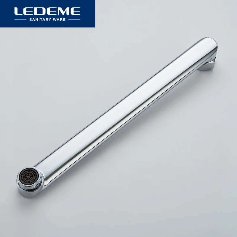 LEDEME Смеситель для ванны с длинным изливом 300 мм. латунь Цвет: хром L2242|head head|shower heads