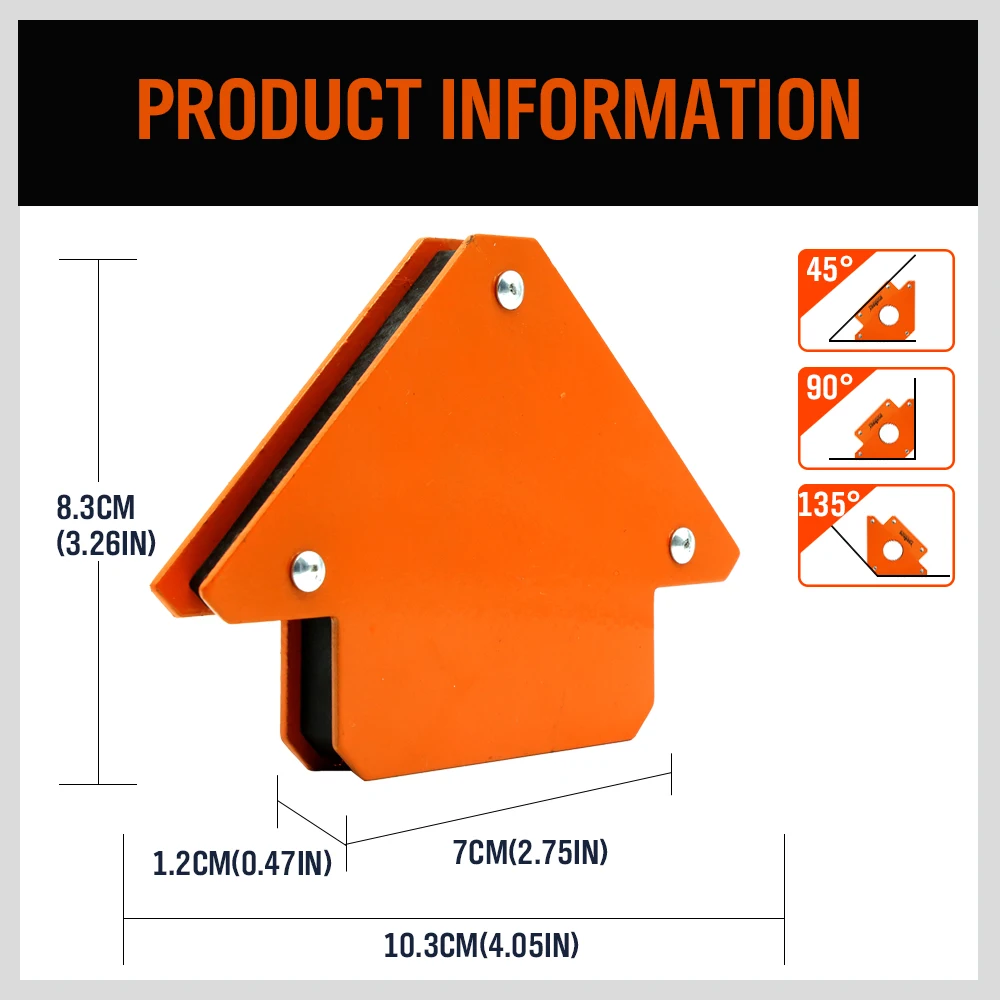 Мышь над изображением для увеличения 2x Arrow Welding Magnet Magnetic Square Mig Welder Holder Clamp 45 90 135 25LB