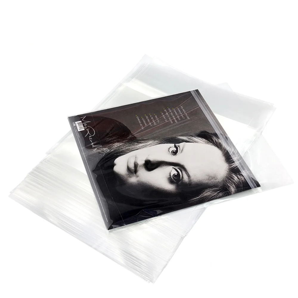 Пластиковые перезаряжаемые наружные рукава из ОПП для виниловой записи 12 дюймов