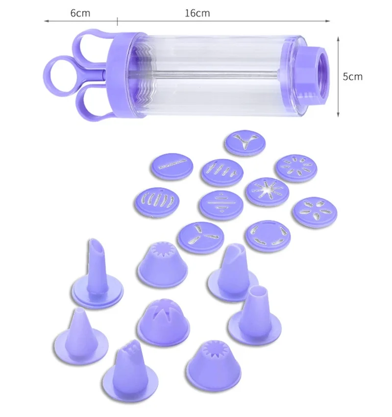 

CH- Cookie Decorating Plastic Cake Decorating Mouth Set Silk Flower Tool 10 Pieces Of Flowers and 8 Decorating Mouth