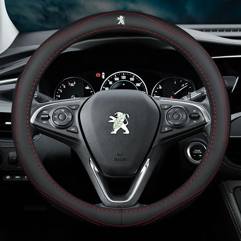 

Carbon fiber+leather Car steering wheel cover For Peugeot 308 208 508 408 5008 3008 207 4007 307 1007 107 607 407 206 807 GTI GT