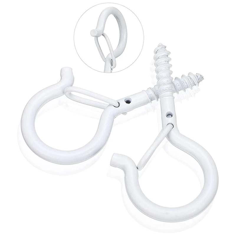 

Q-Hanger Hooks Ceiling Q Screw Hook Screw Lights Hanger Christmas Lights Hanger Hook Ceiling Screw Hanger(20, White)