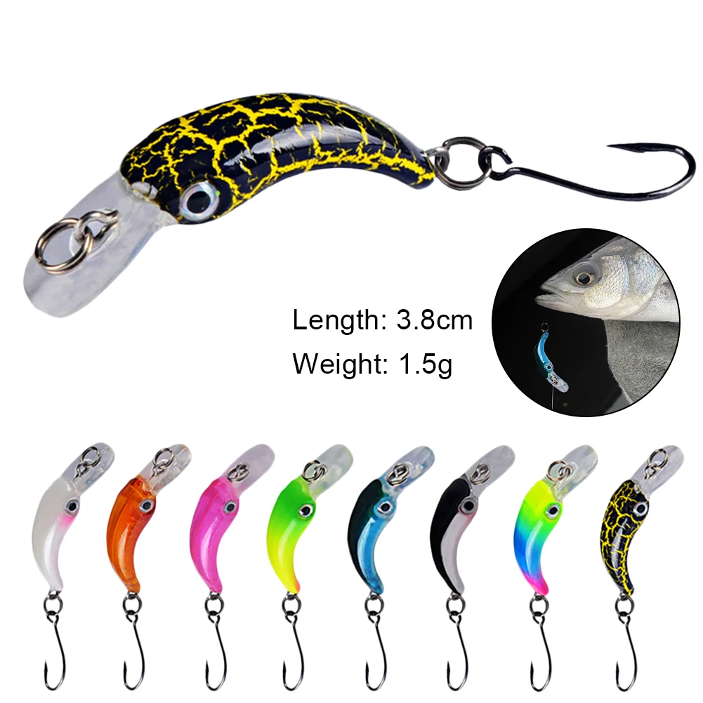 

Minnow Fishing Lure 3.8cm 1.5g Mini Artificial Hard Bait Sinking Crankbait Wobblers Trout Pike Bass Fishing Tackle Accessories