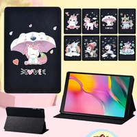 flip tablet case for samsung galaxy tab a a6 7 9 7 10 1 10 5tab e 9 6tab a7 10 4 new unicorn series cover case stylus