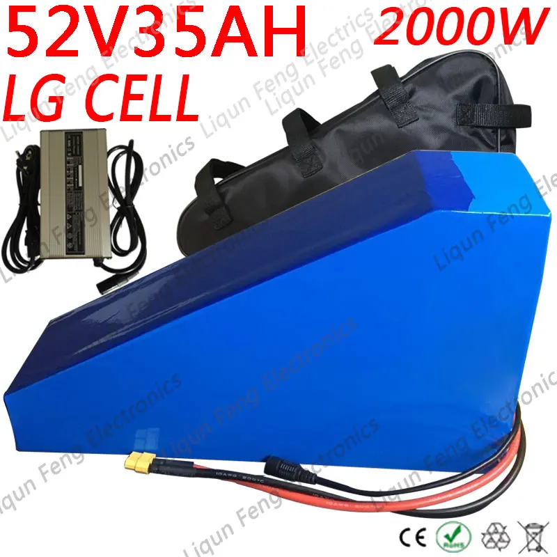 Аккумуляторная батарея для электрического велосипеда 52 в 35 А · ч литиевая 1000 Вт