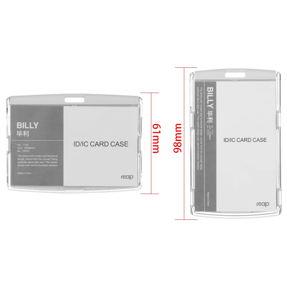 Пластиковый держатель для удостоверения личности с отделением для карт, акриловые значки, паспорт IC, рабочие карточки, протектор, имя, бирка, держатель значка для сотрудников