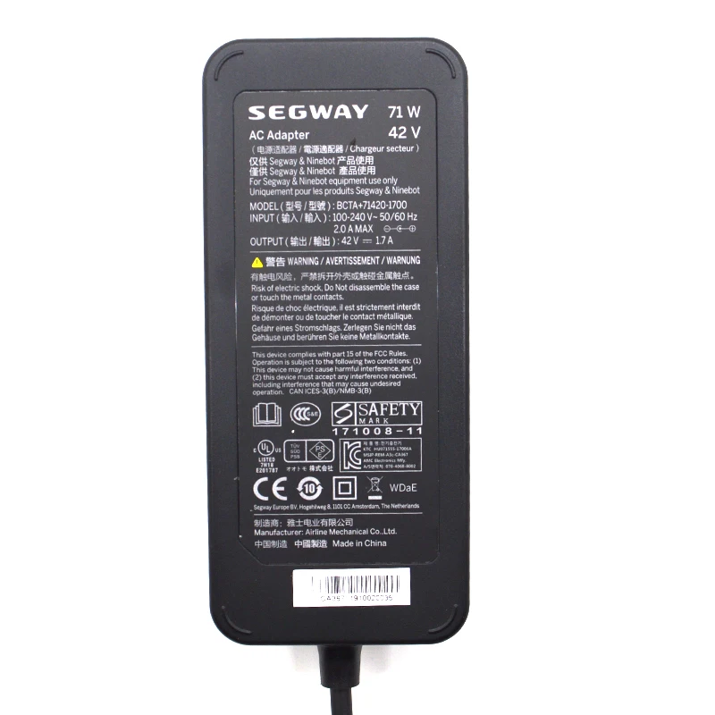 original segway ninebot electric scooter charger for ninebot max g30 es1 es2 e22 e25 xiaomi m365pro scooter accessories free global shipping