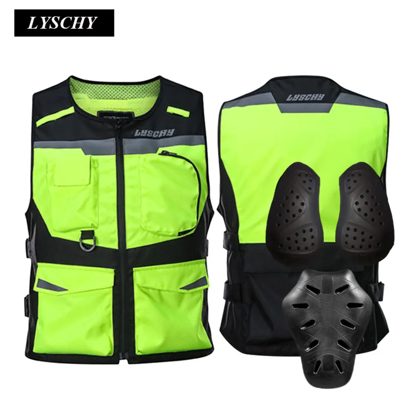 LYSCHY светоотражающий мотоциклетный жилет Мотогонки уличные Off дорожная Защитная