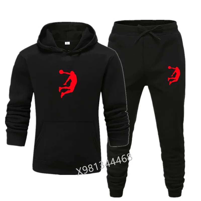 

2021Winter New Men Casual Sports Pack Men Trui Hooded Jas + Broek Brand Sports Clothing Outdoor Jogging Hoodie Men