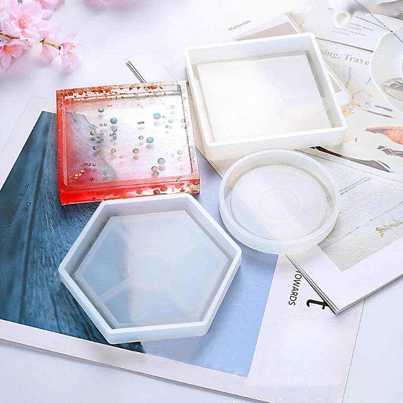 1pcs Coaster Resin Silicone Cup Mat Pad Mold Jewelry Making Epoxy Mould Tool Craft | Дом и сад