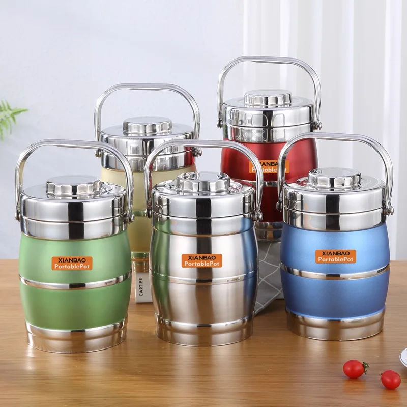 Вакуумный контейнер Bento Box с двойными стенками 1 4 2 л изолированный термос из