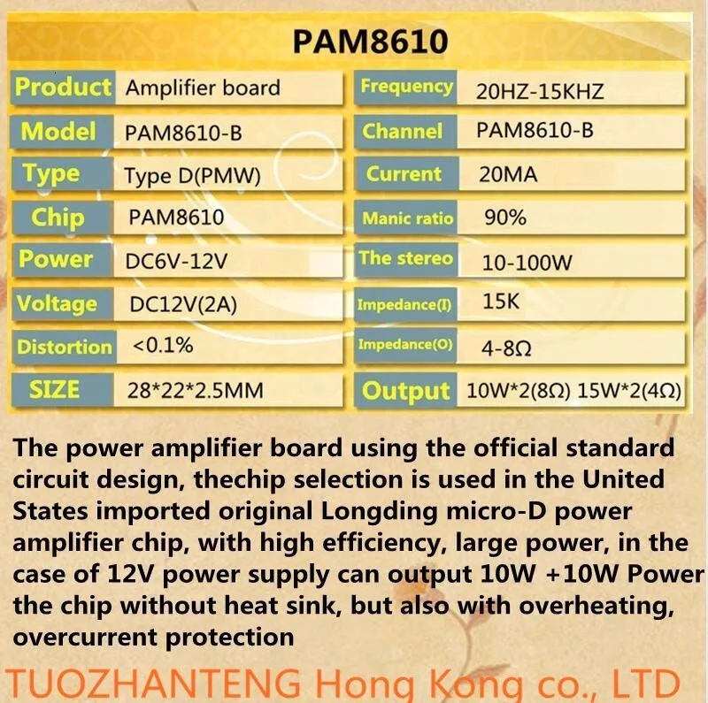 ShengYang PAM8610 цифровой усилитель мощности 2x15 Вт двухканальный стерео мини-усилитель мощности класса D