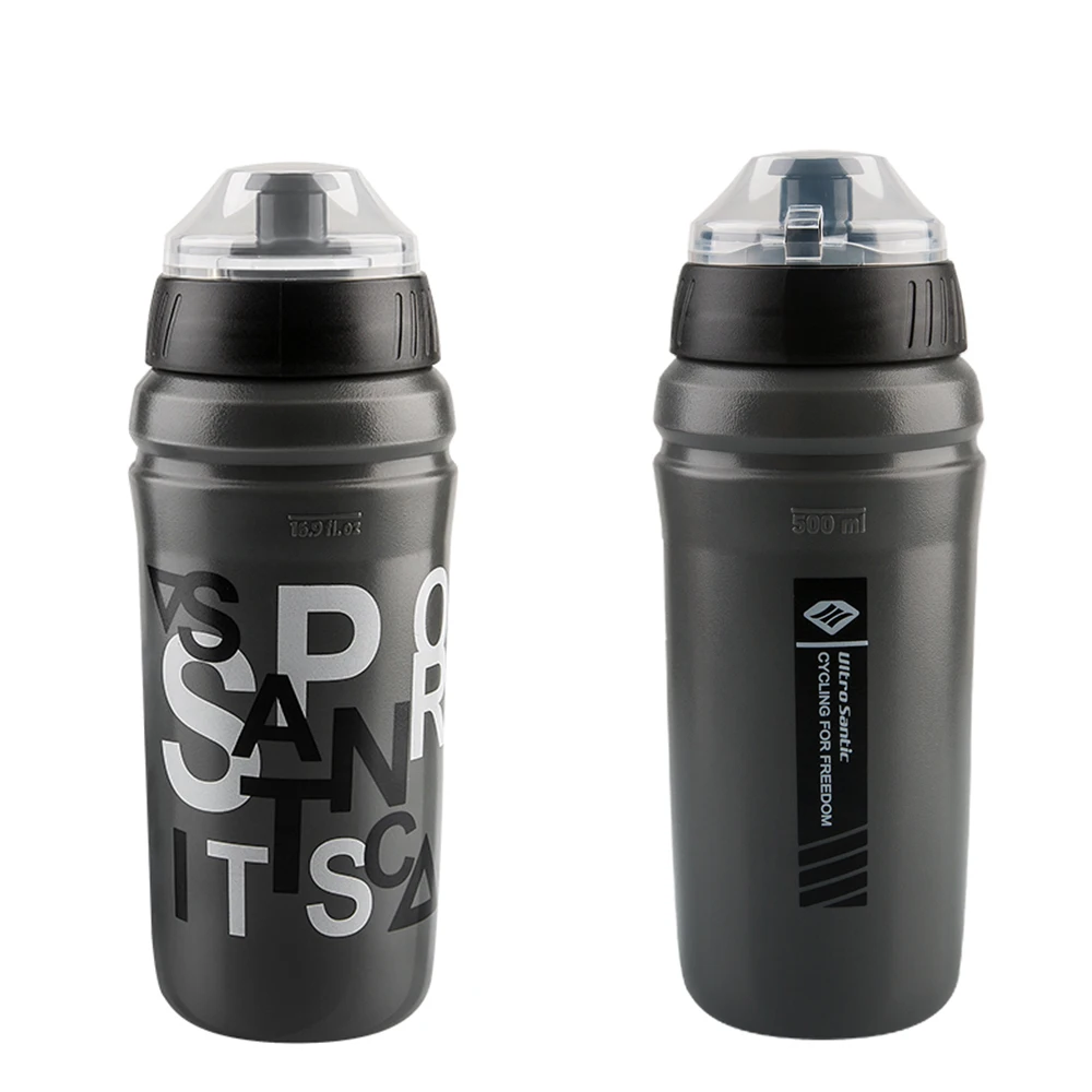 

Santic Water Bottle Bicycle MTB Bike Water Cup Impact Resistance Heat-proof Plastic Squeeze Water Spray Safe 500ML