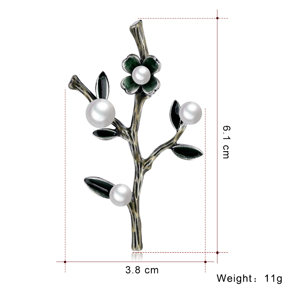 Винтажное серебро Цинк сплав металлические броши Висячие масла имитация жемчуга