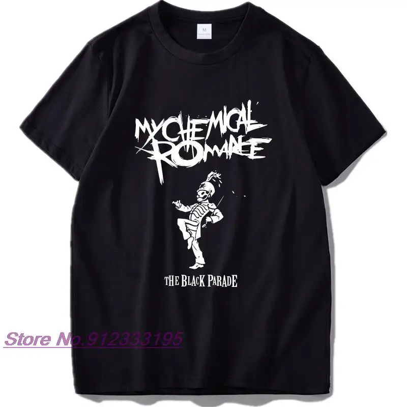 Футболка с надписью My Chemical Romance удобные мужские футболки в стиле панк коротким