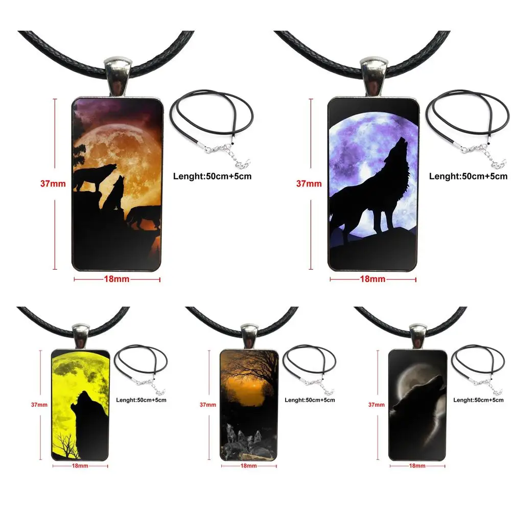 Стеклянный подвесной брелок ожерелье прямоугольное модное для женщин детский