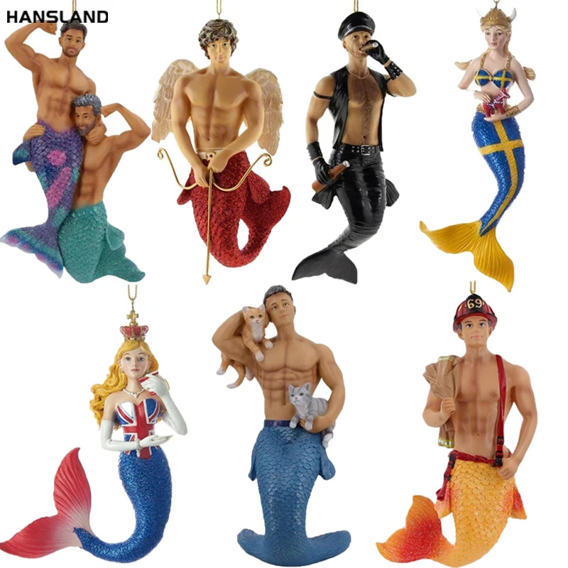 

Новинка, Лидер продаж, коллекция мышечной русалки 17 см, полимерная модель из ПВХ, подвесные фигурки, игрушка для дома, настольные украшения, ...