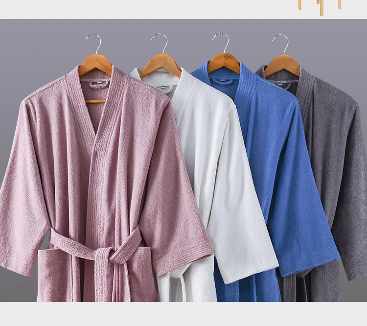 quimono sólido toalha sleepwear banho longo robe