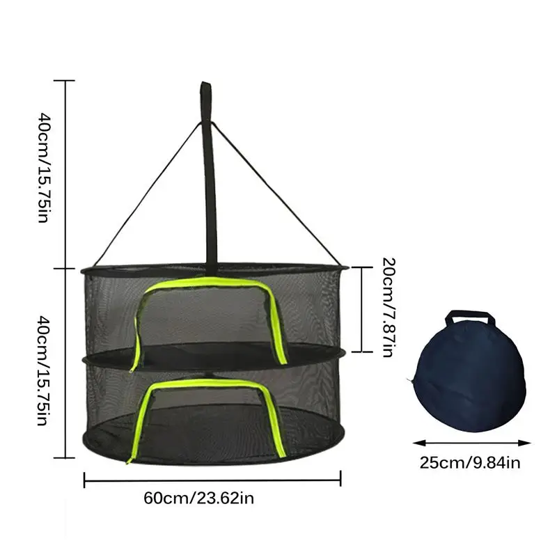 Сушилка для трав на молнии складная двухслойная сетчатая сушилка мешок Сушки