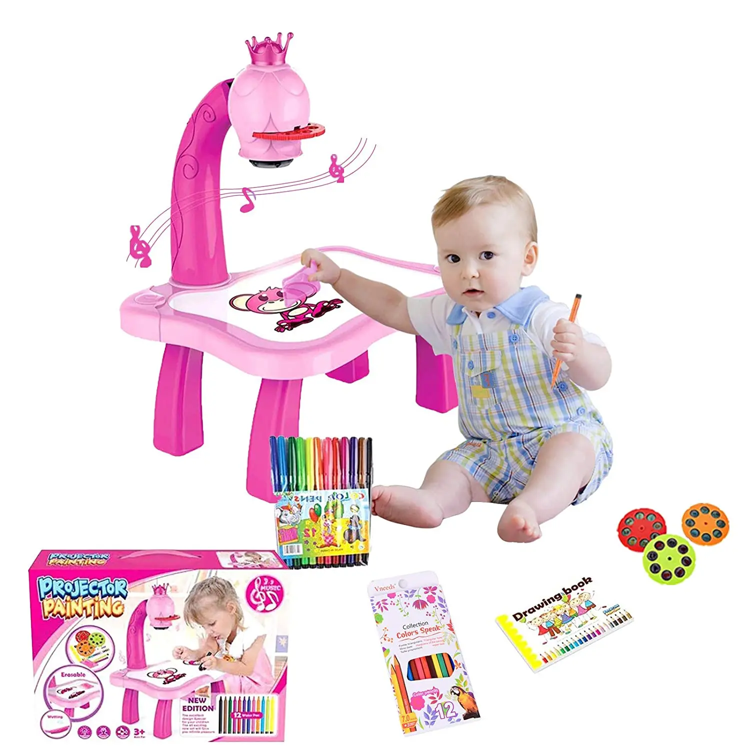 Светодиодный проектор для рисования настольный обучающая/доска набор обучающая