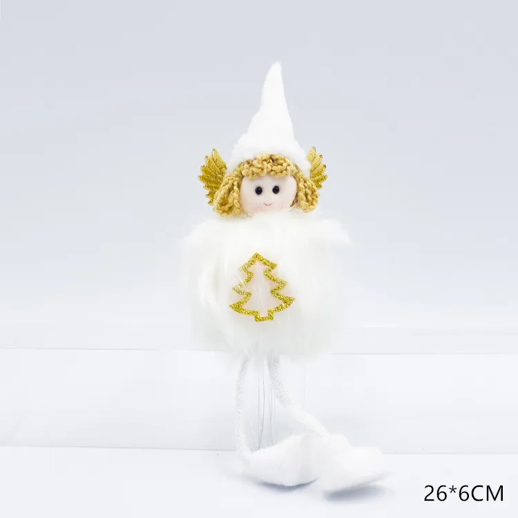 Tree Год Noel Рождественские куклы Ангел подвеска с Санта-Клаусом украшения Рождественская елка украшения для дома дети натальный подарок ремесло - Цвет: Tree
