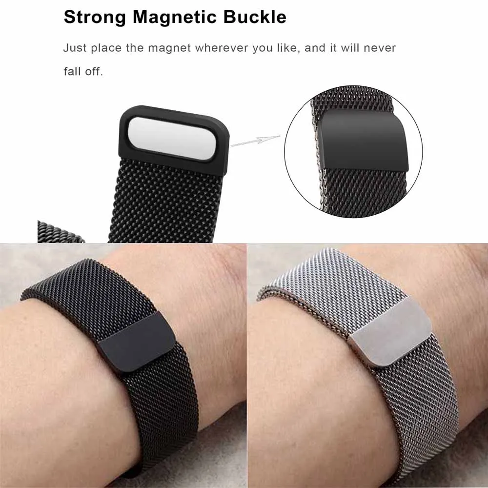 Для Xiaomi Amazfit Bip Bit Lite браслет ремешок из Миланского нержавеющей стали ремешок для часов защитный чехол для экрана