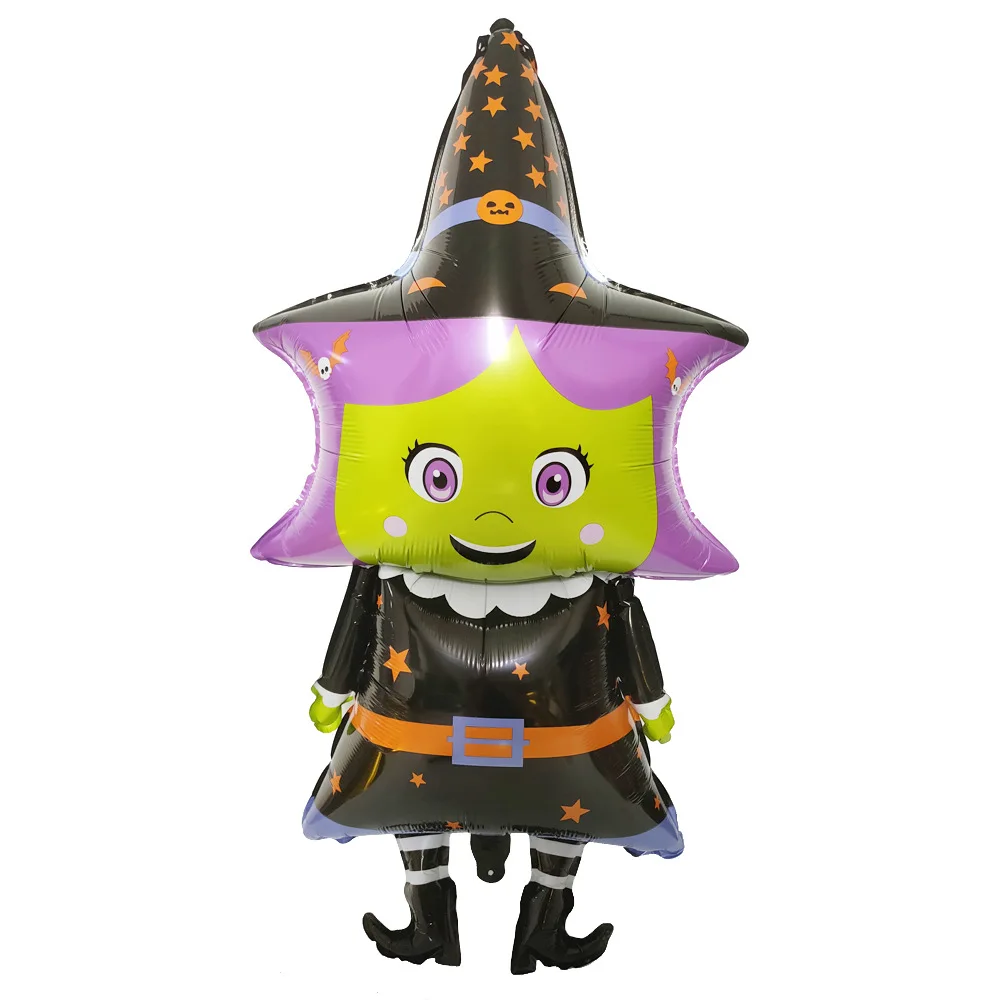 

Toy balloon cartoon little witch owl shape balloon Halloween children birthday party aluminum foil balloon wholesale
