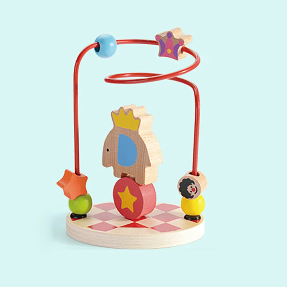 Деревянные игрушки Монтессори для мальчиков и девочек деревянные круги бусины