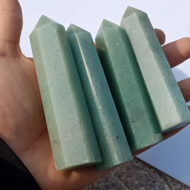Dhxyzb 2-10 шт. натуральные нефритовые очки палочка Уникальный кварцевый кристалл