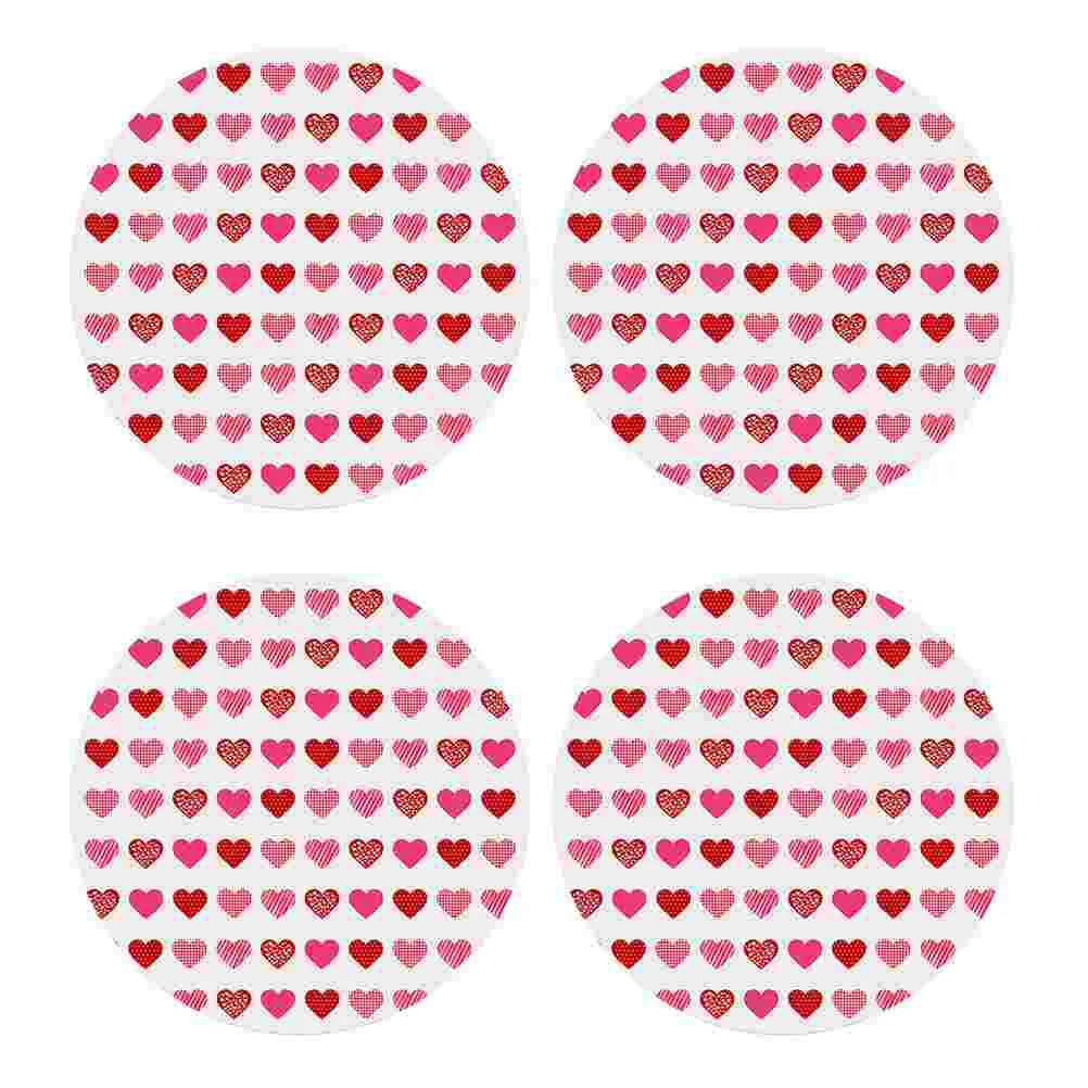 

4 шт. подставки, теплоизоляционные подставки для Дня Святого Валентина