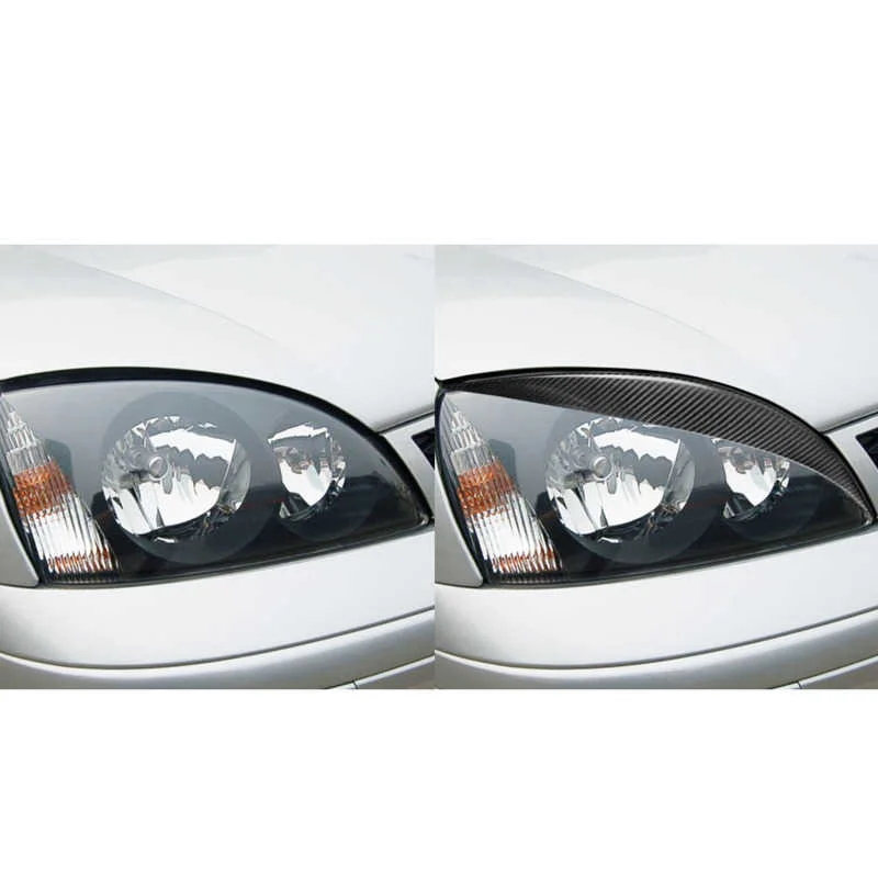 

Fit for Ford Fiesta MK6 early 2002-2005 carbon fiber car headlight eyebrows modification
