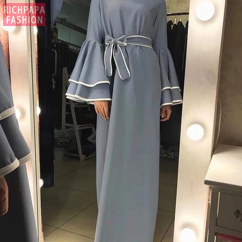 Abaya кафтан хиджаб мусульманское платье Jilbab Caftan Рамадан Турция Дубай Абая для