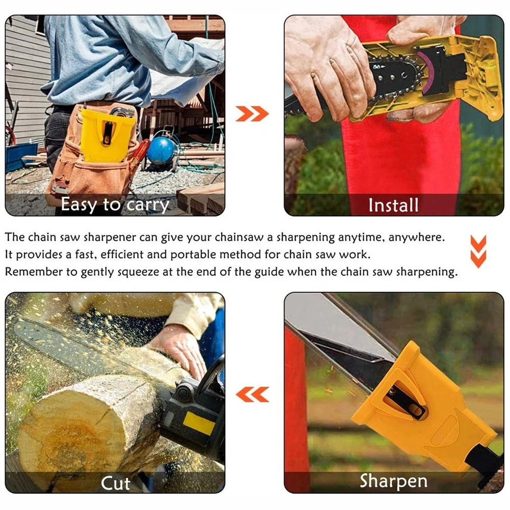 

Chainsaw Teeth Sharpener Chainsaw Portable Saw Chain Sharpening Tool Abrasive Tools Easy Durable Sharp Bar-Mount Fast Grinding