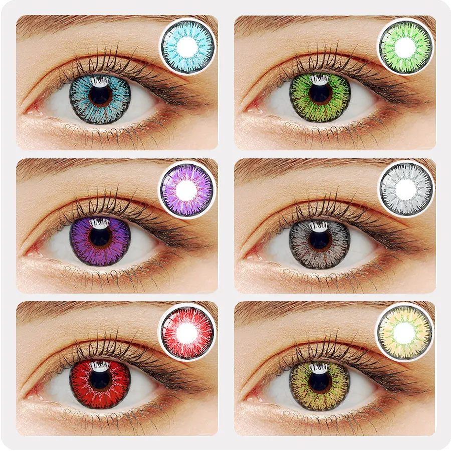 1 пара цветные линзы красивые зрачок глаз карандаш для Карандаш контактные