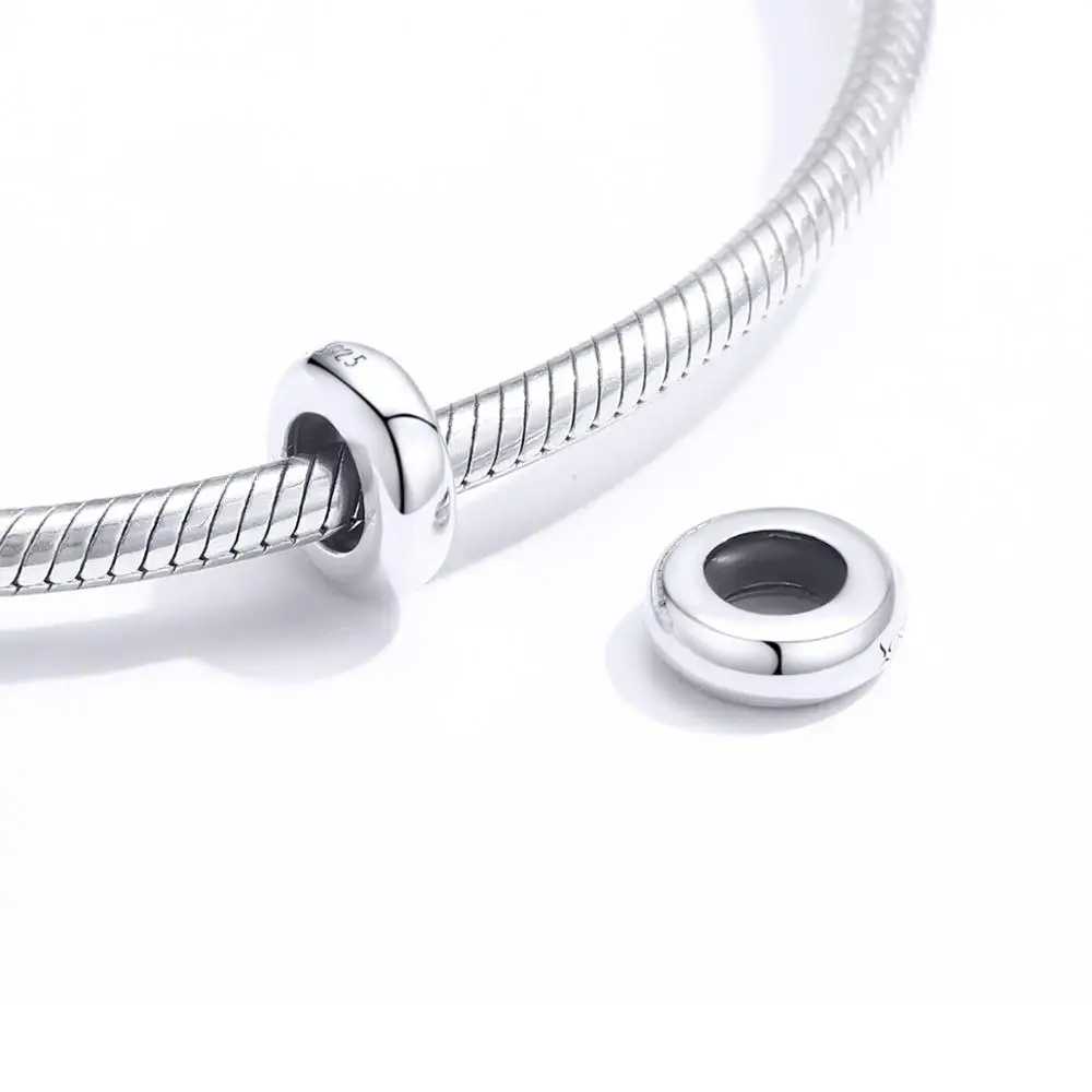 Минимализм браслет из стерлингового серебра 925 пробы с круглым кольцом бусинами