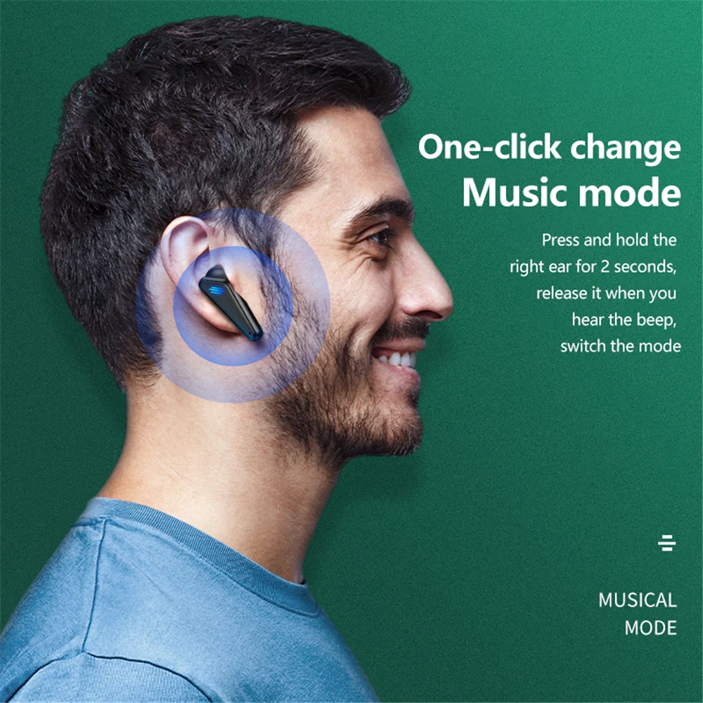 

NEW TWS Bluetooth 5.0 Earphones Colorful Wireless Gaming Headset Smart Stereo Sports Waterproof Earbuds Headsets With Microphone