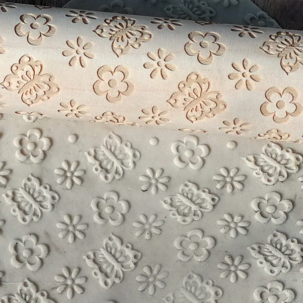 Тиснение рулонного штифта для выпечки печенья торта выгравированный ролик