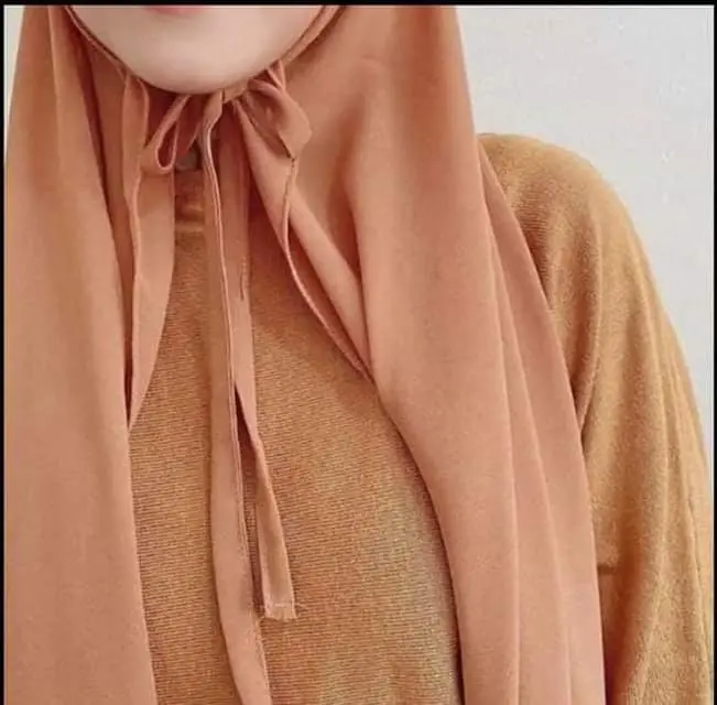 

Fashion Plain Bubble Chiffon With Rope convenient Women's Hijab Wrap Solid Color Muslim Hijabs Scarf Turbanet Headscarf