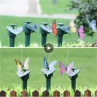 Танцующие бабочки на солнечной батарее, ванночка для птиц, летающая гумминг, садовый двор, домашние фонтаны, садовое украшение для дома