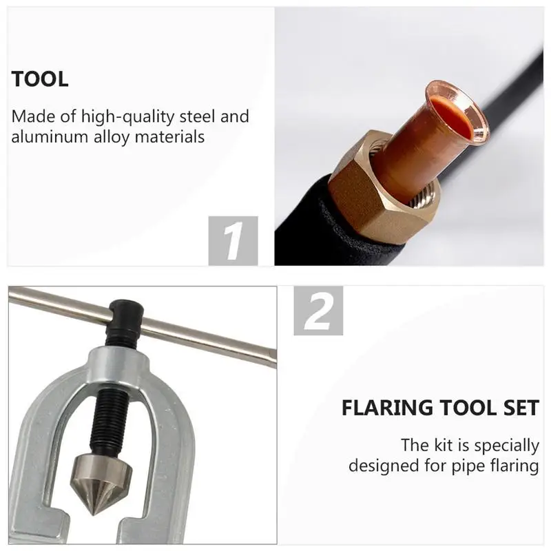 

Copper Tube Flanging Expander Auto Maintenance Tool Air Conditioning Pipe Expansion Tool 7-Hole Flanging Flare With Case