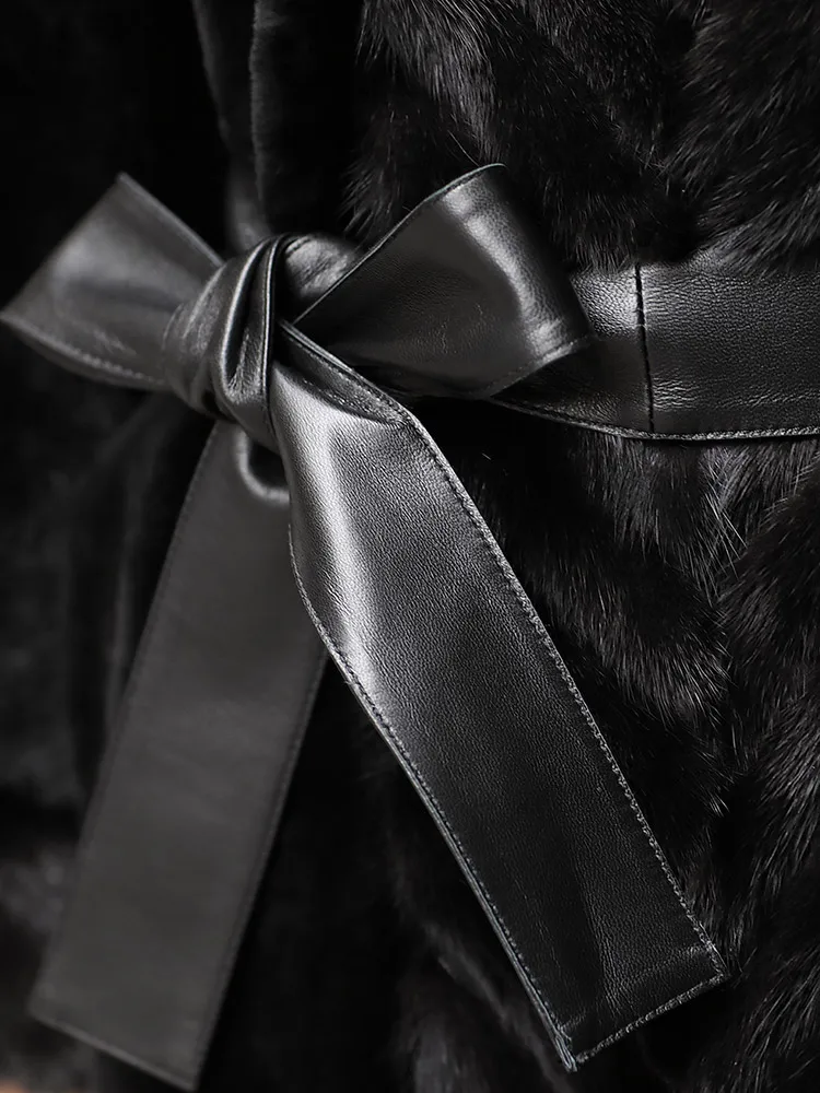 

2020 new fashion air mink fur slim double-sided wear sheep fur women's coat