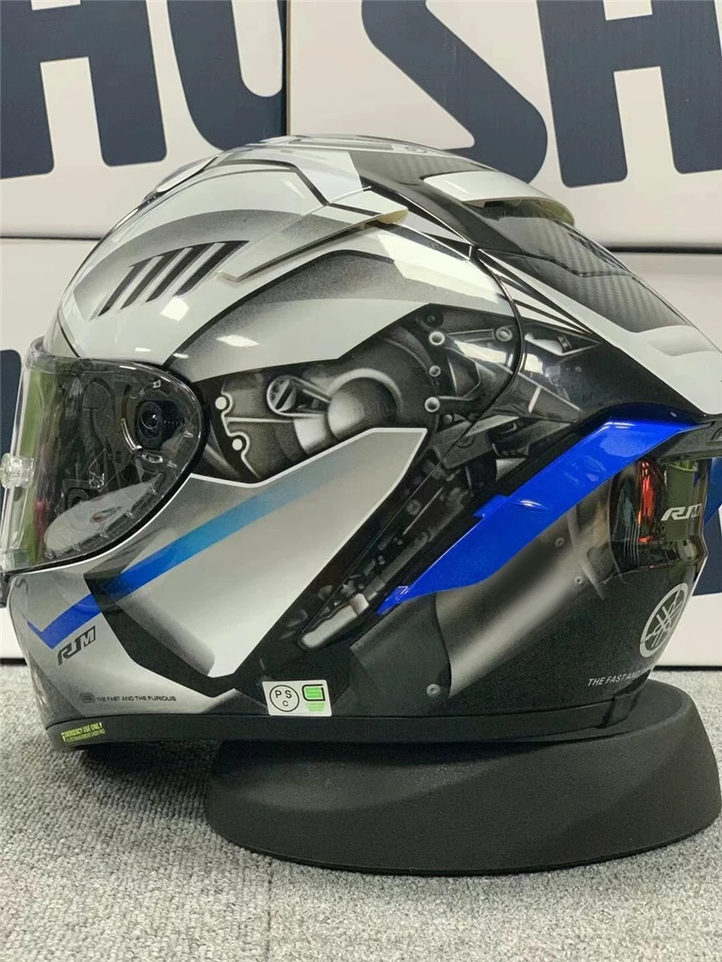 Шлем SHOEI X14 X 14 специальное издание YZF R1M серебристый на все лицо гоночный