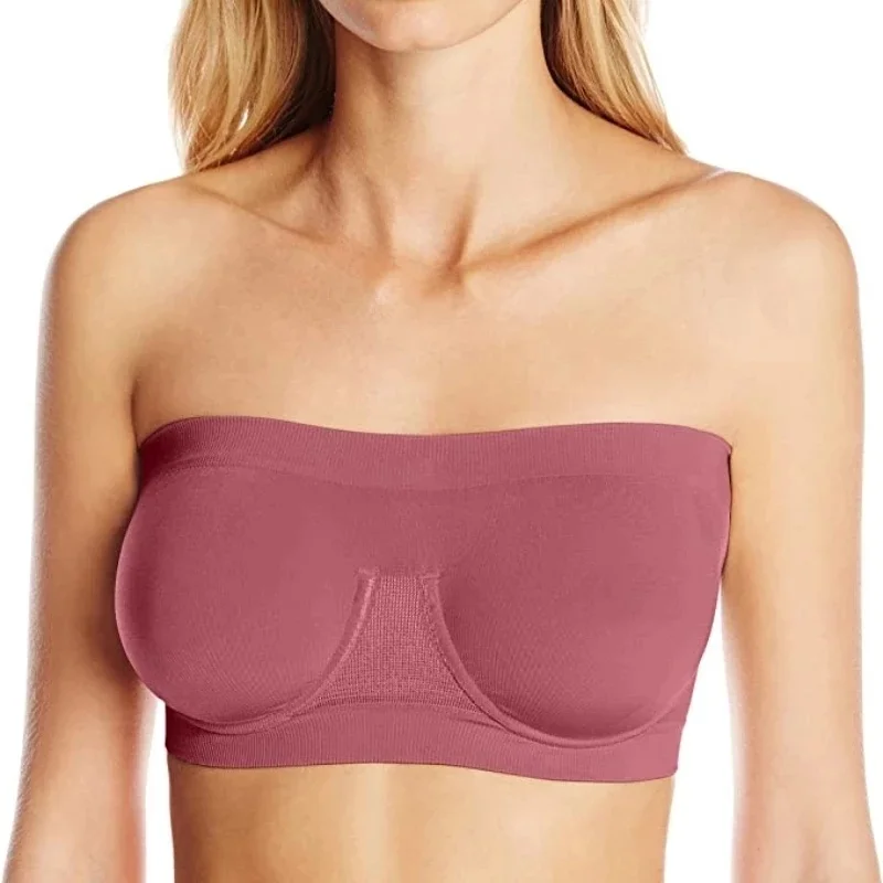 

Seamless Bandeau Bra Lingerie Without Straps Strapless Tube Top for Women Large Size Crop Top Sexy Padded Bra Underwear New