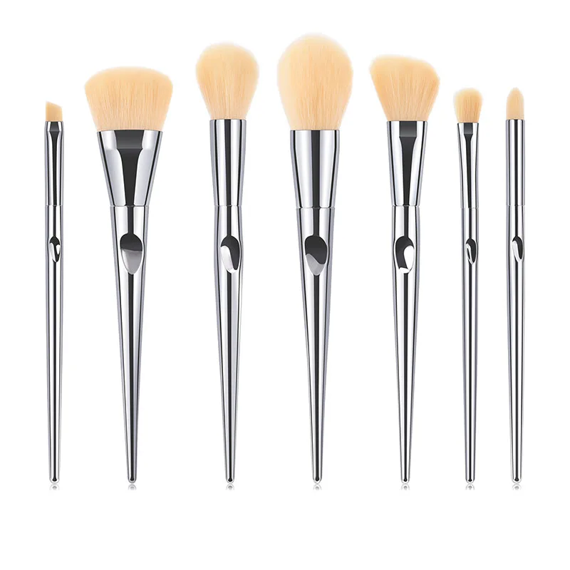 

7pcs Makeup Brushes Sets Foundation Blending Powder Eyeshadow Flat Contour Concealer Blush Cosmetic Beauty Make Up Tools