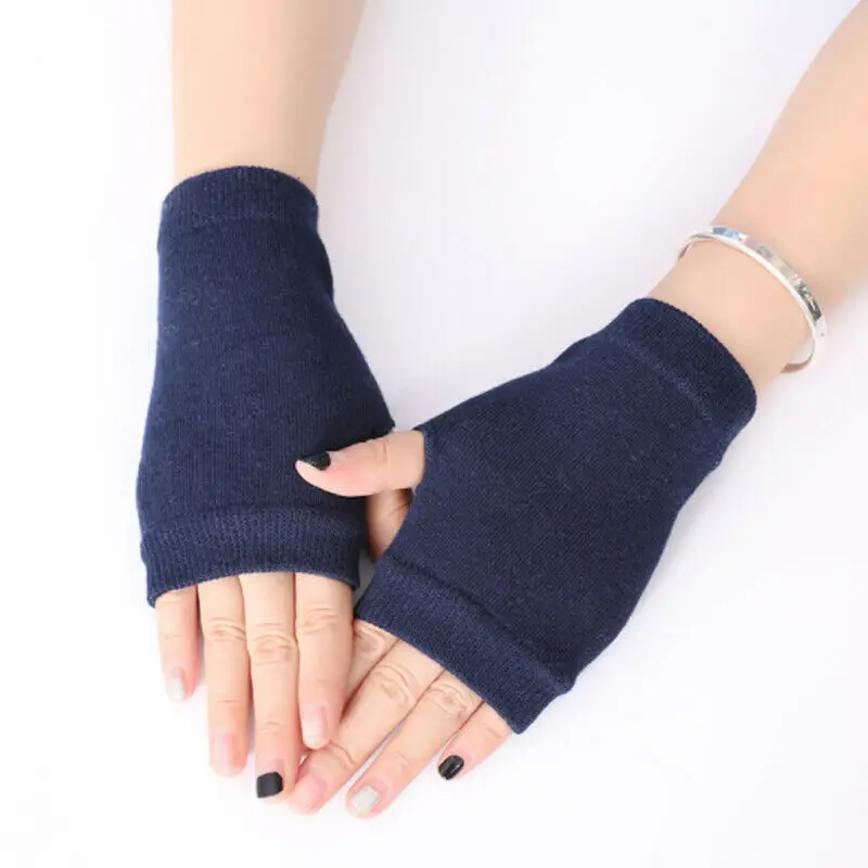 

Winter Gloves Female Fingerless Gloves Without Fingers Arm Warm Cashmere Stretchy Hand Wrist Warmer Mittens Gift